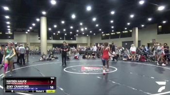 110 lbs Round 5 (6 Team) - Isabella Sanchez, TN AAU-Williamson County WC vs Allie Barker, Lady Gator Dawgs