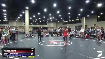 110 lbs Round 5 (6 Team) - Isabella Sanchez, TN AAU-Williamson County WC vs Allie Barker, Lady Gator Dawgs