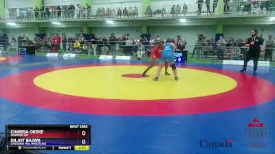 69kg Cons. Round 3 - Charisa Okeke, Windsor WC vs Diljot Bajwa, Canadian Mal Wrestling