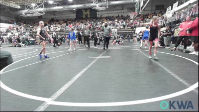 70 lbs Rr Rnd 1 - Laneigh Jo Cartwright, Midwest City Bombers Youth Wrestling Club vs Lakely Kraft, Bridge Creek Youth Wrestling
