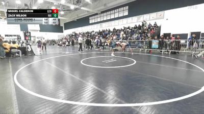 126 lbs Cons. Round 1 - Miguel Calderon, El Toro vs Zack Wilson, Yucaipa