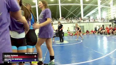 108 lbs Placement Matches (8 Team) - Alexa Thomas, Wisconsin vs Brooklyn Simpson, Kansas