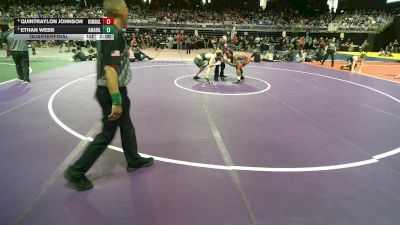 5A 175 lbs Quarterfinal - Quintraylon Johnson, Dallas Kimball vs Ethan Webb, Amarillo