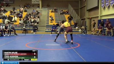 149 lbs Champ. Round 1 - Chad Muenzer, Eastern Oregon University (Ore.) vs Martin Wilkie, Montana State University-Northern (Mont.)