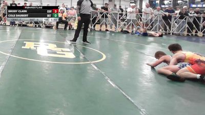 126 lbs Rr Rnd 3 - Brody Clark, Central Maryland Wrestling - HSB vs Cole Daubert, Mat Warriors Red - HSB
