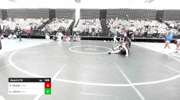 128-I lbs Round Of 16 - Ryan Muller, Vougar's Honors Wrestling vs Solomon Johns, Fisheye