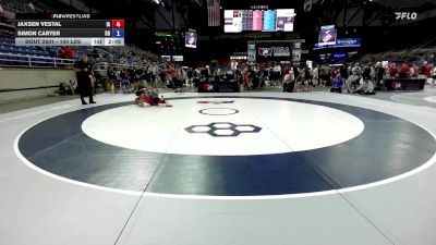 100 lbs Cons. Sub-semis - Jaxsen Vestal, IA vs Simon Carter, CO