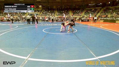 78 lbs Round Of 16 - Kinslee McVey, Honey Badgers Wrestling Club vs Lilly Rollans, Goldrush