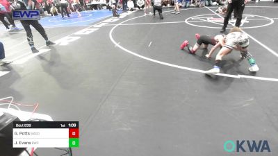 52-55 lbs Final - Garrett Potts, Wagoner Takedown Club vs James Evans, Bartlesville Wrestling Club