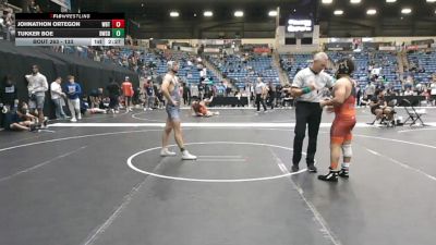 133 lbs Cons. Round 3 - Johnathon Ortegon, Wayland Baptist (Texas) vs Tukker Boe, Dakota Wesleyan (S.D.)