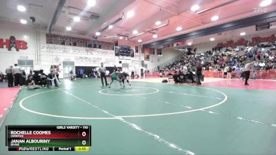 110 lbs Cons. Round 6 - Janan Albouriny, Irvine vs Rochelle Coomes, Cerritos
