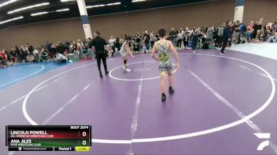 102-103 lbs Round 2 - Lincoln Powell, All American Wrestling Club vs Ana Jiles, Ryse Wrestling Club