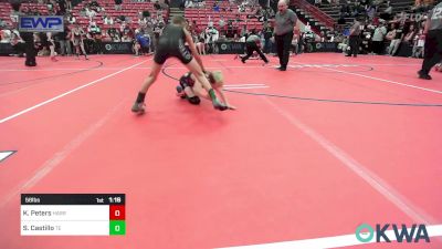 58 lbs Semifinal - Kamden Peters, Harrah Little League Wrestling vs Sebastian Castillo, Takedown Elite