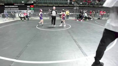 70 lbs Consolation - Julia Adamczyk, Berkeley Twp vs Lillian Davidson, Wall Knights