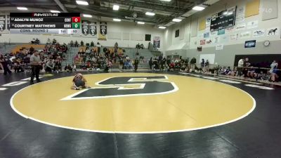 120 lbs Cons. Round 2 - Courtney Matthews, Newcastle vs Adalyn Munoz, Central