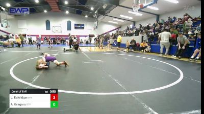 49 lbs Consi Of 8 #1 - Lincoln Eskridge, Bristow Youth Wrestling vs Axel Gregory, Tulsa Blue T Panthers