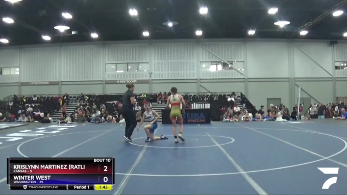 Winter Ratliff 92 lbs Round 3 (8 Team) - Krislynn Martinez (Ratliff), Kansas vs Winter ...