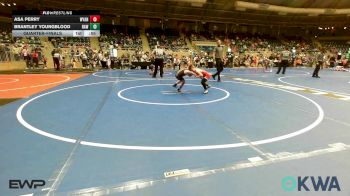 55 lbs Quarterfinal - Asa Perry, Wyandotte Youth Wrestling vs Brantley Youngblood, Raw Wrestling Club