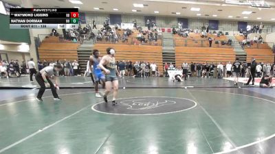 138 lbs Cons. Round 3 - Waymond Liggins, Rancho Bernardo vs Nathan Dorman, Newport Harbor