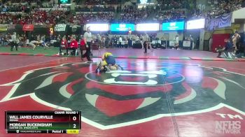 A - 145 lbs Champ. Round 1 - Will James Courville, Ronan vs Morgan Buckingham, Custer Co. (Miles City)