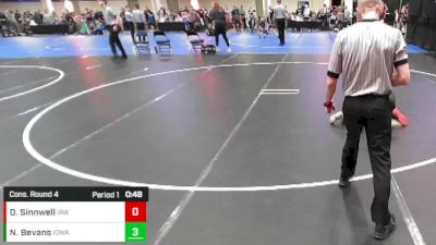 Boys 3rd-4th Grade - 84 Cons. Round 4 - Dominick Sinnwell, Immortal Athletics WC vs Nash Bevans, Iowa