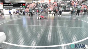 55 lbs Consi Of 8 #2 - Ezekiel Aguayo, Grove Takedown Club vs Leonardo Hess, Verdigris Youth Wrestling