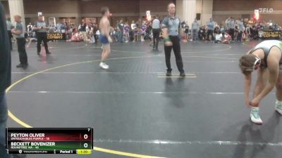 140 lbs Quarterfinals (8 Team) - Beckett Bovenizer, Roundtree WA vs Peyton Oliver, Untouchables Purple