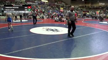 4A 106 lbs Semifinal - Preston Wooten, Pottsville vs Isaac Lowe, Paris High School