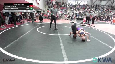 67 lbs Quarterfinal - Klasen Couch, Vian Wrestling Club vs Haze Mashburn, Collinsville Cardinal Youth Wrestling