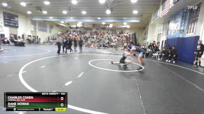 120 lbs Cons. Round 3 - Dane Nowak, Marina vs Charles Cohen, Corona Del Mar