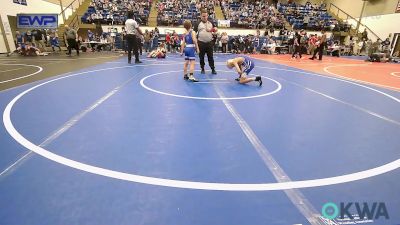 70-75 lbs Rr Rnd 5 - Bandy Johnson, Checotah Matcats vs Kaisen Kelley, Pryor Tigers