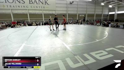 106 lbs 1st Place Match - Brycen Dawley, WA vs Jacob Millward, UT