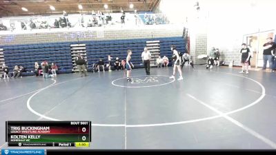 90 lbs Quarterfinal - Trig Buckingham, Legacy Wrestling Academy vs Kolten Kelly, Homedale WC