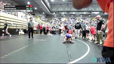 75 lbs Rr Rnd 2 - Alaina Petro, Cowboy Wrestling Club vs Alicen Quillin, Chickasha Youth Wrestling