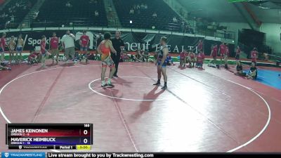 165 lbs Placement (16 Team) - James Keinonen, Oregon 2 vs Maverick Heimbuck, Oregon 1