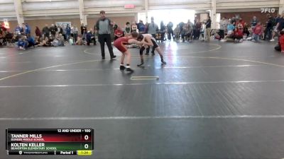 100 lbs Round 4 - Tanner Mills, Dundee Middle School vs Kolten Keller, Beaverton Elementary School