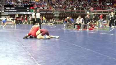 1A-113 lbs Cons. Round 2 - Jacob Rauch, North Linn vs Cash Cole, Highland, Riverside