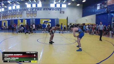132 lbs Cons. Round 3 - Ethan Cataldo, Heritage Panthers vs Isfandier Sharipov, Attack