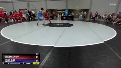 215 lbs Quarters & 1st Wb (16 Team) - Peyton Callis, Oklahoma Blue vs Yahir Ruiz, Arkansas Red