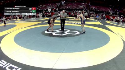 G-155 lbs Cons. Round 2 - Evelyn Krauss, G-Del. Hayes vs Paige Russell, G-Fairmont