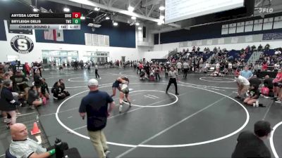 135 lbs Champ. Round 2 - Bryleigh Delis, Threshold Wrestling Club vs Anyssa Lopez, South Hills High School