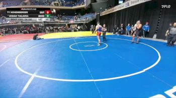 5A 285 lbs Cons. Round 2 - Josiah Tialavea, College Station A&M Consolidated vs Ty Hohenberger, Grapevine