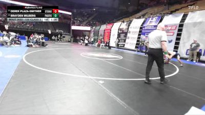 120 Class 3 lbs Champ. Round 1 - Derek Plaza-Smither, St. Charles vs Brayden Milberg, Pacific