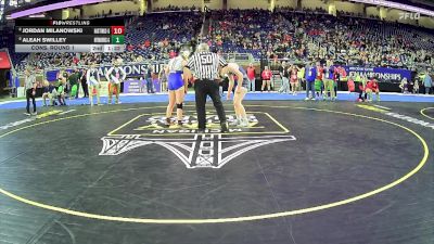 Girls-170 lbs Cons. Round 1 - Angel Miller, Paw Paw Hs Girls vs Brooklyn Fisher, John Glenn Hs (Westland) Girls