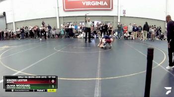 97-104 lbs Quarterfinal - Olivia Woodard, Dinwiddie Wrestling Club vs Kinziee Lester, VA Elite