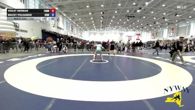 114 lbs Cons. Round 5 - Violet Herman, Fairport Jr. Red Raiders Wrestling vs Macey Polhamus, SV Saber Den Wrestling