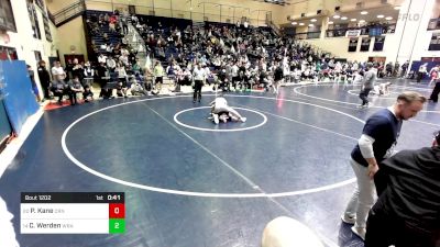 121 lbs Consi Of 8 #1 - Pierce Kane, Council Rock North vs Calvin Werden, Western Reserve Academy