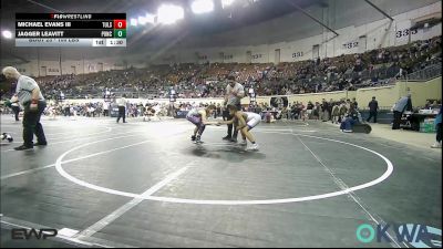 100 lbs Round Of 16 - Michael Evans III, Tulsa Blue T Panthers vs Jagger Leavitt, Ponca City Wildcat Wrestling
