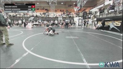 130-140 lbs Rr Rnd 3 - Walker Gratz, Madill Takedown vs Denver Norwood, Cowboy Wrestling Club