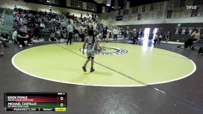 53 lbs Round 2 - Michael Castillo, 951 Wrestling Club vs Knox Pohle, Rough House Wrestling